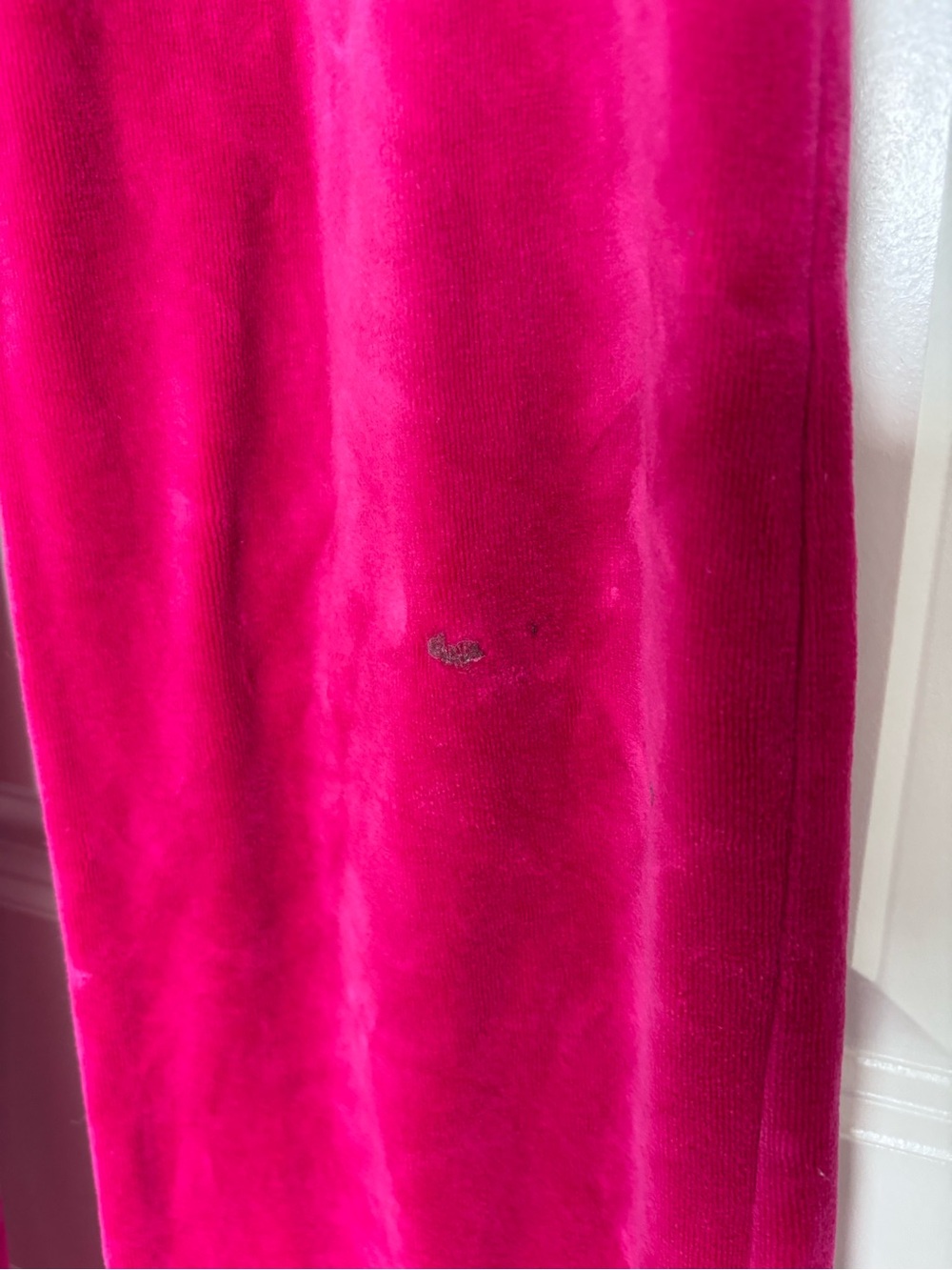 Vintage Y2K One Love Hot Pink Velour Rhinestone Hoodie Flare Pants Set Small XS - Picture 11 of 16